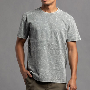 Venta al por mayor de gran tamaño ácido lavado camisetas de los hombres para la venta de ácido lavado de alta calidad vintage camiseta - Product Image 2