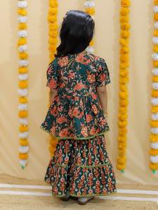 Enfants fille vêtements enfants vêtements filles jolies et mignonnes vêtements en coton Designers été enfants Sharara ensemble - Product Image 4