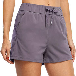 Short de sport en coton été solide taille haute noir Shorts femmes grande taille basique décontracté pantalon court - Product Image 3