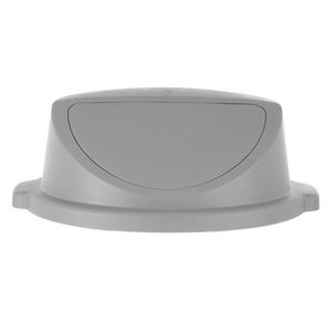 AmerBox <b>Light</b> Grey Round Waste Bin Lid <b>Push</b>-Open Design Compatible with 691038 - Product Image 1