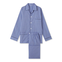 Oem erkek pamuk pijama seti kişiselleştirilmiş pijama kullanışlı göğüs cebi rahat nefes gece takım elbise özellikleri