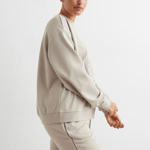 Sudadera Larga Oversize de Felpa 100% Algodón para Mujer, Sudadera con Logo Personalizado al por Mayor - Product Image 3