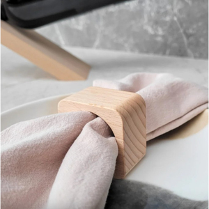 Servilletero de mesa de diseño admirable, servilleteros de madera de olivo hechos a mano, Juego de 4 servilleteros de madera, excelente precio - Product Image 5