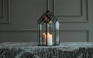 KSN Modern Brass Handmade Decorative <b>Lantern</b> Indian Origin Home Decor Accent <b>Candle</b> Stand Jar Ambience Creation <b>Holders</b> - Product Image 2