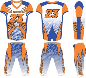 เสื้อฟุตบอลอเมริกันแบบระเหิดกางเกงขาสั้นผ้าโพลีเอสเตอร์กันยูวีแบบสั้นใส่สบาย100% - Product Image 5