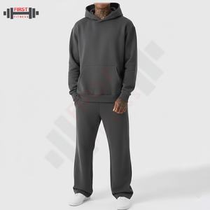 Sudaderas con Capucha de Poliéster/Algodón para Hombre, Ropa Deportiva, Conjuntos Deportivos de Invierno, Tallas Grandes, Impresión de Logotipos DTG, 2 Piezas - Product Image 1