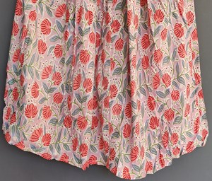Handmade Women's <b>Long</b> Cotton <b>Skirt</b> with Unique Print Breathable <b>Summer</b> Beachwear with Natural Waistline - Product Image 3