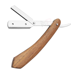 Rasoir droit professionnel en acier inoxydable durable à lame unique, pliable, avec logo personnalisé pour le rasage du corps et de la barbe des hommes - Product Image 5