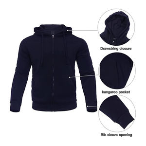 Pull à capuche écologique personnalisé unisexe Survêtement de survêtement uni vierge OEM pour hommes Impression de logo pour la saison de printemps en gros - Product Image 2