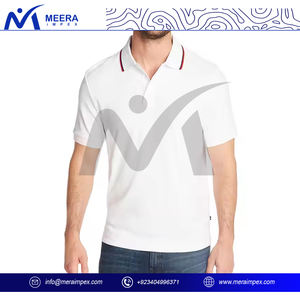 T-shirt à manches courtes pour hommes, coupe ajustée, coton respirant. Col Classique Vêtements D'Affaires D'Été Décontractés. Chemise de golf ODM - Product Image 2