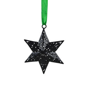 Décorations de Noël modernes en métal, design étoile, aluminium doré, décoration murale suspendue - Product Image 6