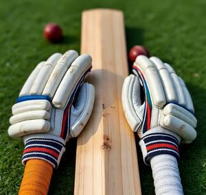 ถุงมือตีคริกเก็ตขอบโค้งงอออกแบบโลโก้มืออาชีพคุณภาพสูงเลือกสีและวัสดุได้ตามต้องการ - Product Image 2