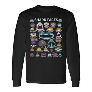 Camiseta de manga larga con diseños de boca de tiburón para amantes del océano - Product Image 1