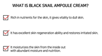 Crème Ampoule à la Bave d'Escargot, au Collagène et à la Centella Asiatica |   Raffermissant, hydratant, anti-âge, blanchissant, nourrissant