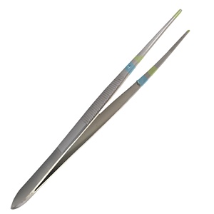 Pinces chirurgicales droites dentelées en acier inoxydable de qualité professionnelle, instruments chirurgicaux manuels, ensemble d'instruments CE - Product Image 1