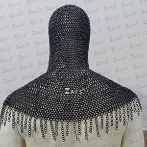 Coif de cota de malla medieval, capucha de acero suave hecha a mano, uso de armadura de traje histórico para SCA, Feria de recreación, precios al por mayor - Product Image 3