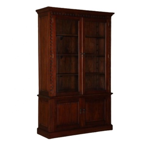 Antique Reproduction Wooden Cabinet Classic Style <b>Solid</b> <b>Wood</b> Display Case for Home Living Room School & Hotel Applications - Product Image 3
