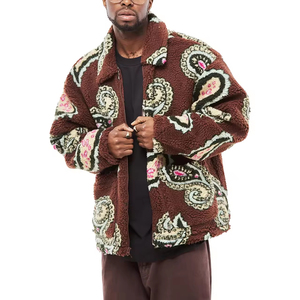 แจ็กเก็ตขนแกะเชอร์ปาทนทานสำหรับผู้ชายที่มีปกกันลมเนื้อหนักเหมาะสำหรับกิจกรรมกลางแจ้งในอากาศหนาวในชีวิตประจำวัน - Product Image 3