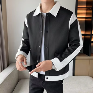 Chaqueta Bomber Formal de Primavera/Otoño para Hombre, Corte Entallado, Frente de Pana con Logotipo, Impermeable y Cortavientos - Product Image 6