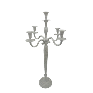 Bougeoir en aluminium à 5 bras pour décoration de mariage Bougeoir PC noir brillant pour événement Décoration de fête de Noël - Product Image 2