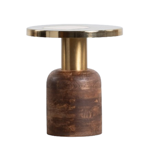 Table d'appoint design en métal décorée de métal blanc enduit de poudre fait à la main Meubles de maison de luxe - Product Image 3