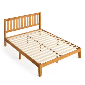 Modern Style Solid <b>Wood</b> <b>Platform</b> <b>Bed</b> Frame Noise-Free Designs for Bedroom Hotel or Villa Soft Style Wholesale - Product Image 1