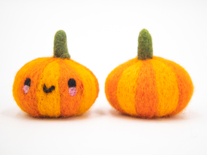 Simpatica zucca di feltro sfacciato di 5cm per decorazioni per feste di Halloween - Product Image 3