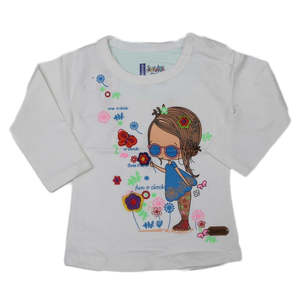 Camiseta de manga larga para niñas recién nacidas - Blanca - Product Image 2