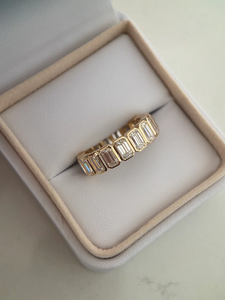 Silver Classic Women's Engagement Wedding <b>Ring</b> 3 Carat Emerald Cut Moissanite IGI Certified <b>Resizable</b> Party - Product Image 3