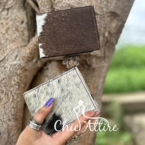 Carteras de cuero de vaca genuino para hombre, tarjeteros organizadores, estilo de moda informal, Cartera de mano de cuero de vaca corta - Product Image 1