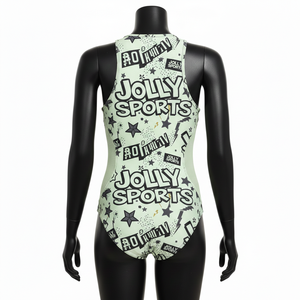 Traje de baño de una pieza para mujer, nailon y elastano elástico, color mostaza, con paneles de bolsillo utilitarios y logotipo personalizado para traje de baño. - Product Image 2