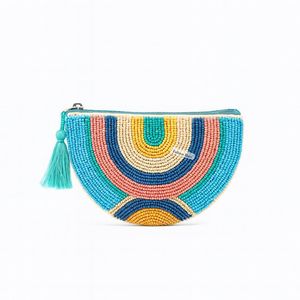 Tốt Vibes đính cườm túi handmade tuyên bố bên túi với tua - Product Image 3