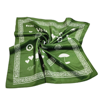 Personnalisez votre propre foulard carré en satin polyester imprimé avec votre logo, impression numérique de haute qualité, bandana unisexe, protection solaire