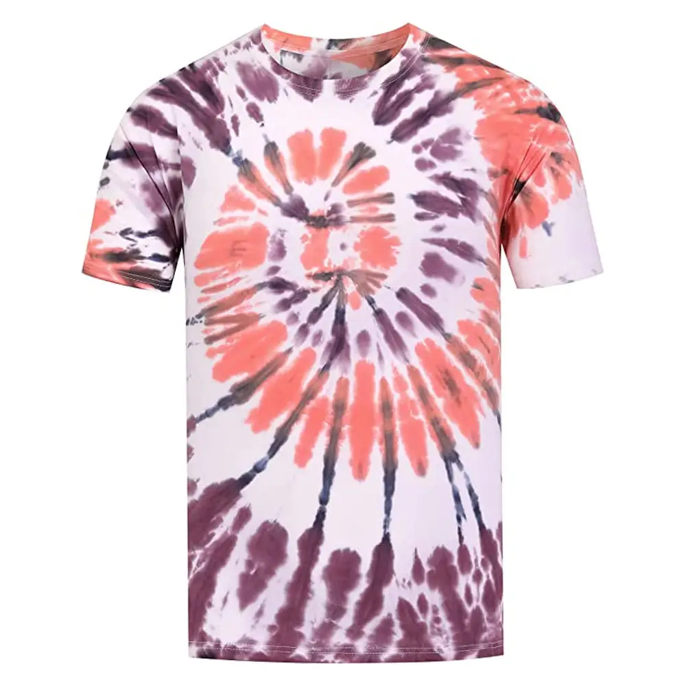 Novos Produtos quentes Originalidade Streetwear Hip Hop Roupas Plain Nenhuma Marca Homens de Manga Curta Tie Dye T Shirt