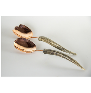 Ensemble de 2 couverts à salade en acier inoxydable avec vernis pour la maison Ensembles de couverts à salade à poignée en bois de bonne qualité - Product Image 6