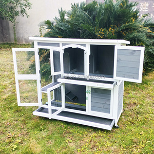 SDR050 Cages à lapins en bois avec plateau conception de maison de lapin - Product Image 5