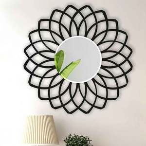 Trousse de maquillage la plus vendue avec miroir Led Fabrication indienne Miroir mural en métal Design fleuri de haute qualité - Product Image 3