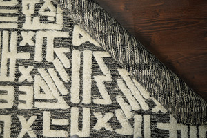 Nature's Embrace Modern Handmade Woollen <b>Rug</b> Earthy Tones Handwoven Wool <b>Boho</b> Carpet Plush Pile Height Washable Square Home - Product Image 2