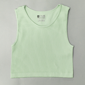 OEM Custom Girls Crop Tank <b>Top</b> Women's New Style Yoga Tank <b>Top's</b> Custom Fitness Solid Seamless Tank <b>Top</b> - Product Image 5