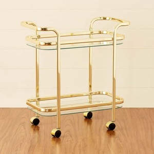 Suministros para hoteles, carrito de barra de Metal, gran oferta, carrito de té decorativo, lujoso Hotel, restaurante, decoración, carrito de muebles - Product Image 5