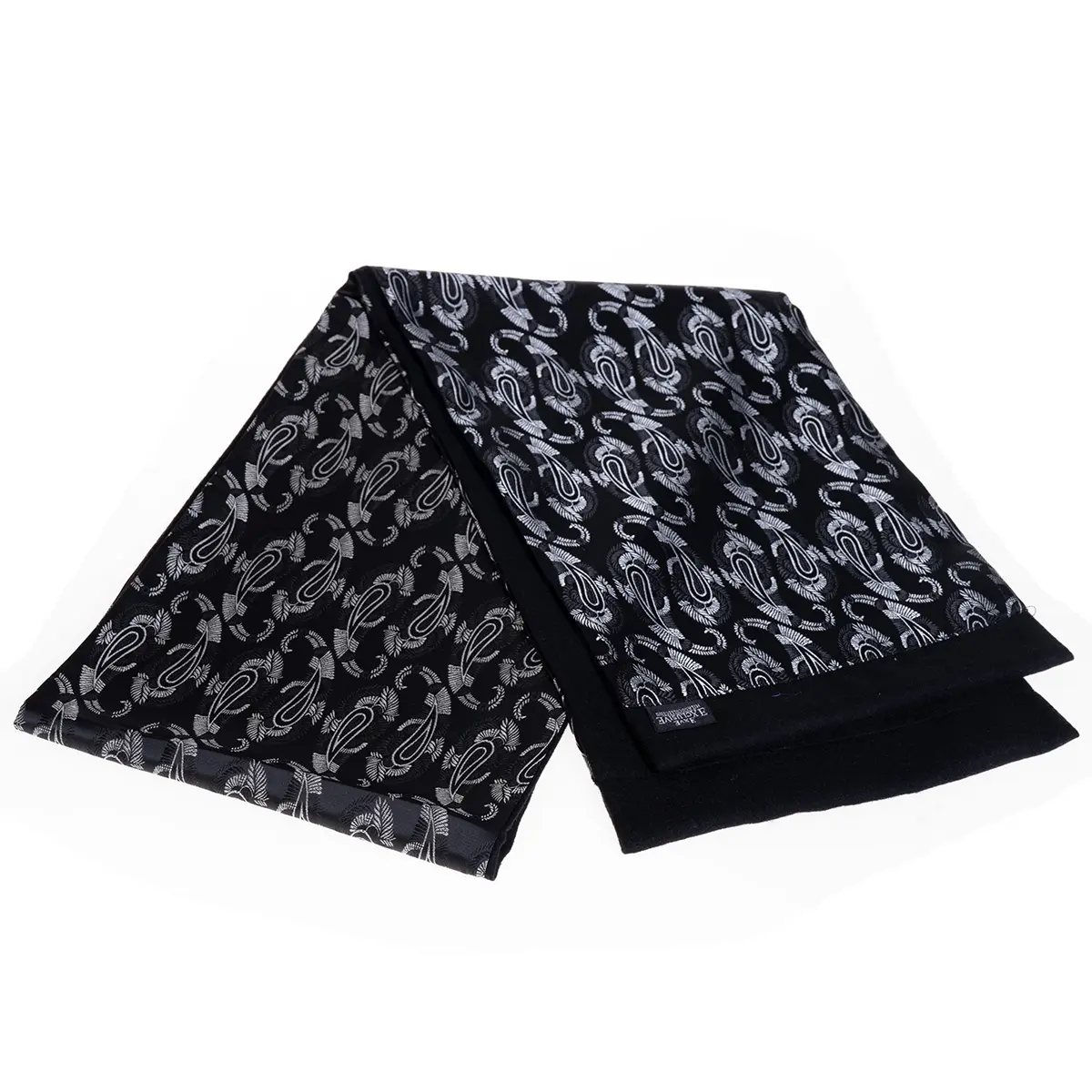 Black Fancy 2024 Collection agile supply chains Customized Man Made Silk Ready Stock Double New Trend Men's Scarf
