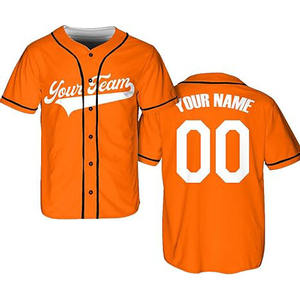 Jersey de béisbol de malla sublimada al por mayor, conjunto de softbol de entrenamiento, diseño personalizado, uniformes de béisbol con botones de alta calidad, Jersey - Product Image 1