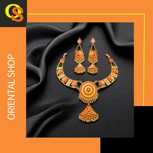 Ensemble de colliers et de boucles d'oreilles en gros avec plaqué or 22 carats, style tendance, ensemble de colliers et de boucles d'oreilles à vendre par les exportateurs - Product Image 3