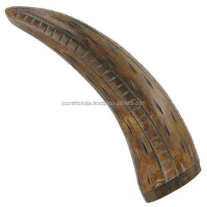 Buffalo Horn Paperweight Vintage Style Customizable Design Decorative Paperweight for Home Office <b>Desk</b> and Interior Decor - Product Image 6