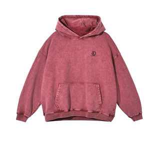 Sweat à capuche personnalisé Boxy lavé à l'acide 100% coton lourd 500Gsm French Terry Blank Distressed Pull à capuche pour hommes - Product Image 1