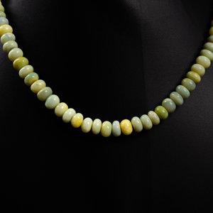 Collar de cuentas Rondelle lisas de ópalo verde Natural, collar de cuentas de piedra de ópalo de 7-8mm, collares de joyería de moda al por mayor para mujer - Product Image 4