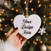 Ornement en céramique personnalisé pendentif arbres de Noël cadeaux personnalisés ornement cadeaux promotionnels d'affaires
