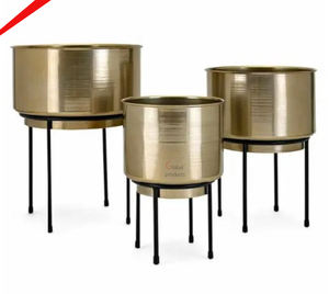 Jardinière simple en métal en acier inoxydable pour restaurant et bar d'hôtel - Product Image 5