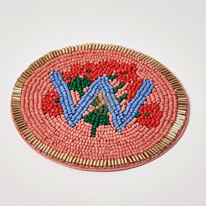 Sous-verres en perles de verre de luxe 2026 A-Z, tissés à la main, pour banquets et célébrations élégants - Product Image 2