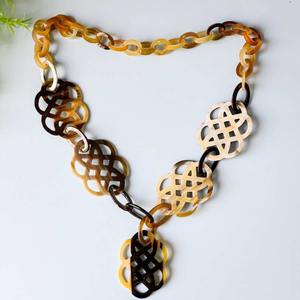 Joyería de cuerno de búfalo para mujer, collar de joyería de moda, collar de cuerno de buey de búfalo y vaca, joyería para mujer, Ágata - Product Image 1